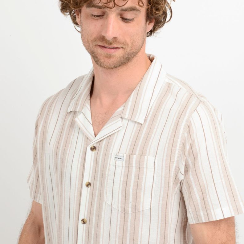 CAMISA MANGA CORTA RIVERA  BEIGE-4
