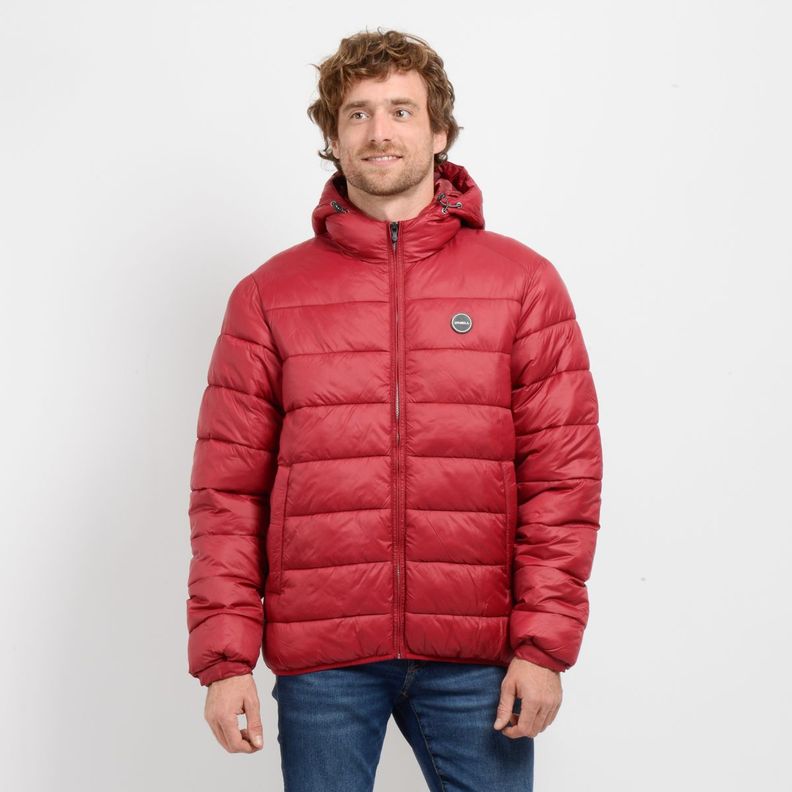 PARKA GLASSY PUFF II ROJO OSCURO-0