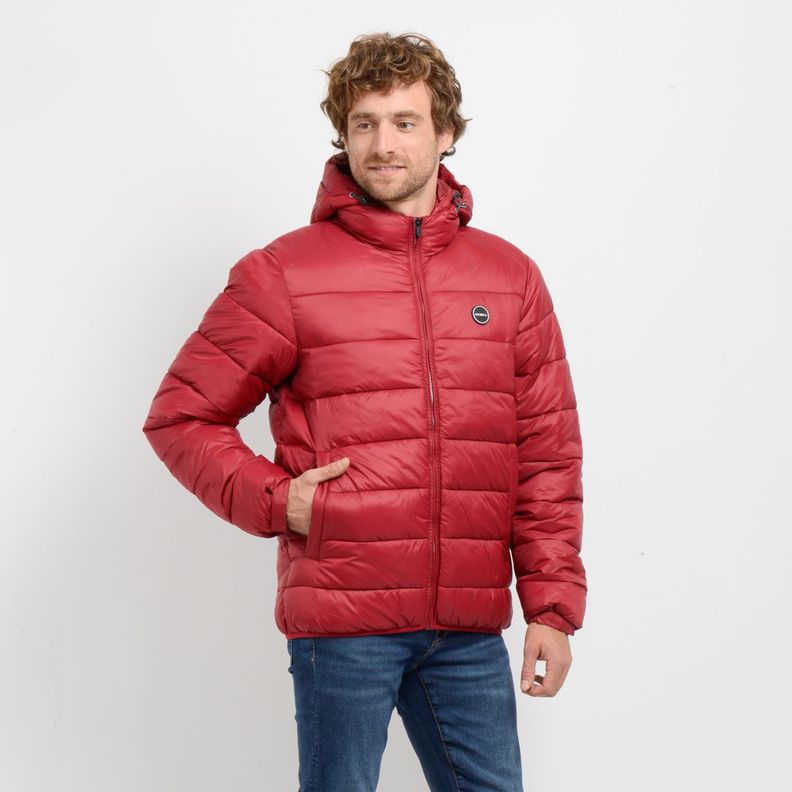 PARKA GLASSY PUFF II ROJO OSCURO-3