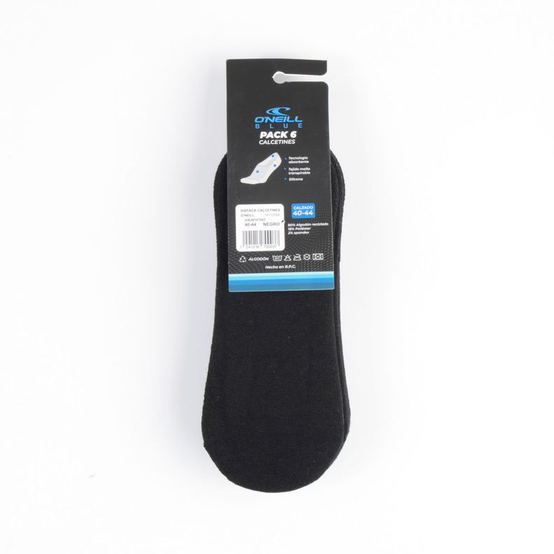 SIXPACK CALCETINES DAILY FOOTIE NEGRO-2
