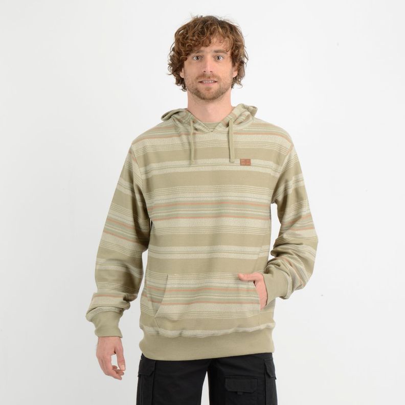 POLERON HOODIE BAVARO STRIPE  BEIGE-0