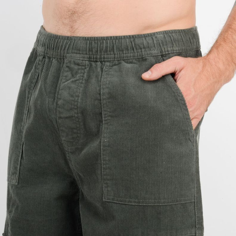 PANTALON COTELE CARGO SURF VERDE OSCURO-2