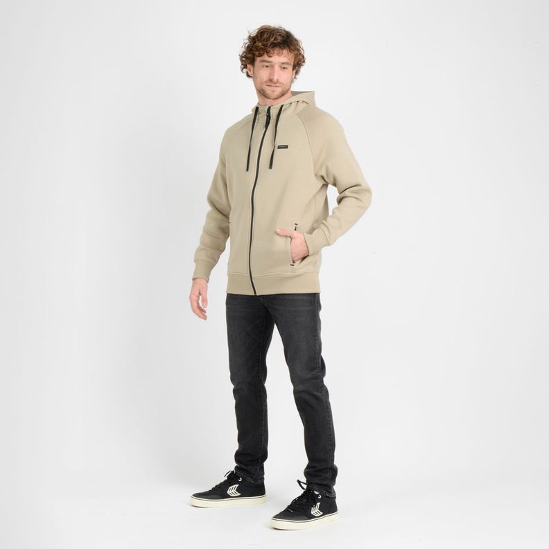 POLERON FULL ZIPER FREAK  BEIGE-1