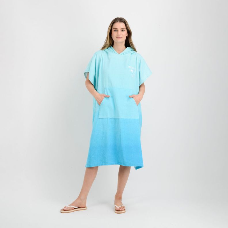 PONCHO TOALLA WOW AZUL-0