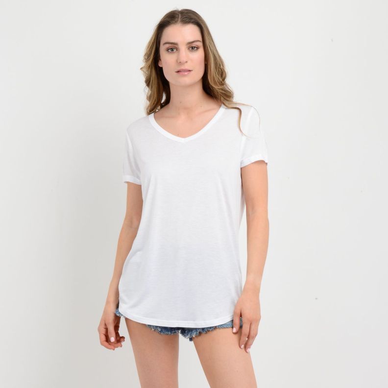 POLERA MANGA CORTA ESSENTIAL  BLANCO-0