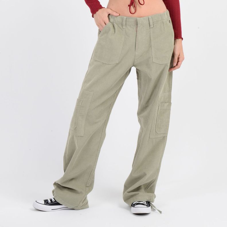 PANTALON COTELE KREE VERDE CLARO-0