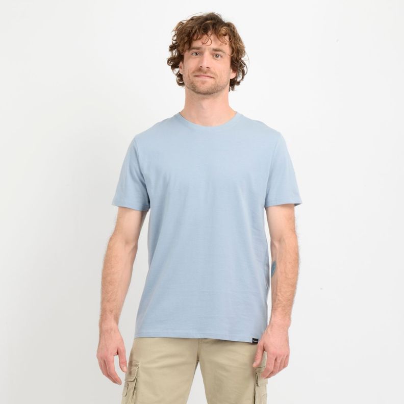 POLERA MANGA CORTA EAST CLIFF BASIC  AZUL-0