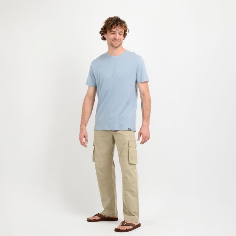 POLERA MANGA CORTA EAST CLIFF BASIC  AZUL-1
