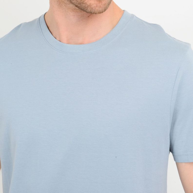POLERA MANGA CORTA EAST CLIFF BASIC  AZUL-4