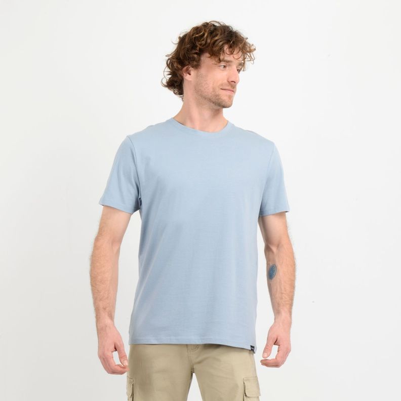 POLERA MANGA CORTA EAST CLIFF BASIC  AZUL-5