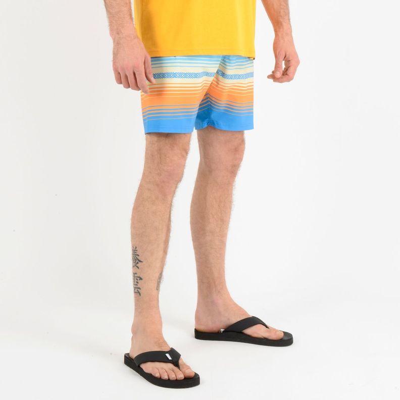 BOARDSHORT HEAT STRIPE  AZUL-3