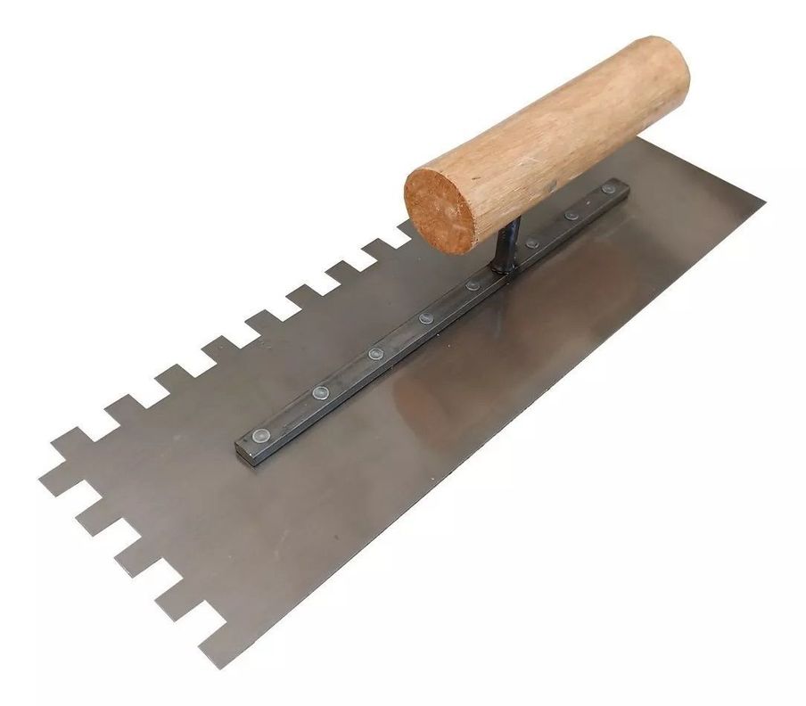 Llana Dentada De Acero Inoxidable 300x100mm Cemento Y Yeso-0
