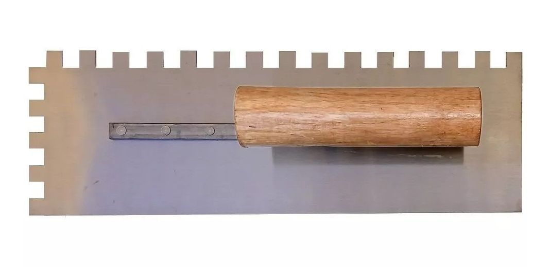 Llana Dentada De Acero Inoxidable 300x100mm Cemento Y Yeso-1