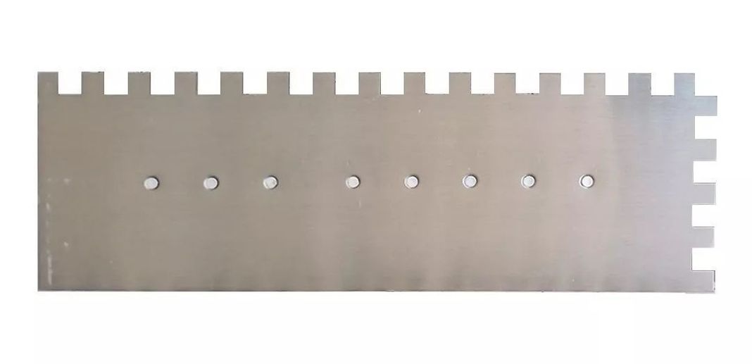 Llana Dentada De Acero Inoxidable 300x100mm Cemento Y Yeso-2