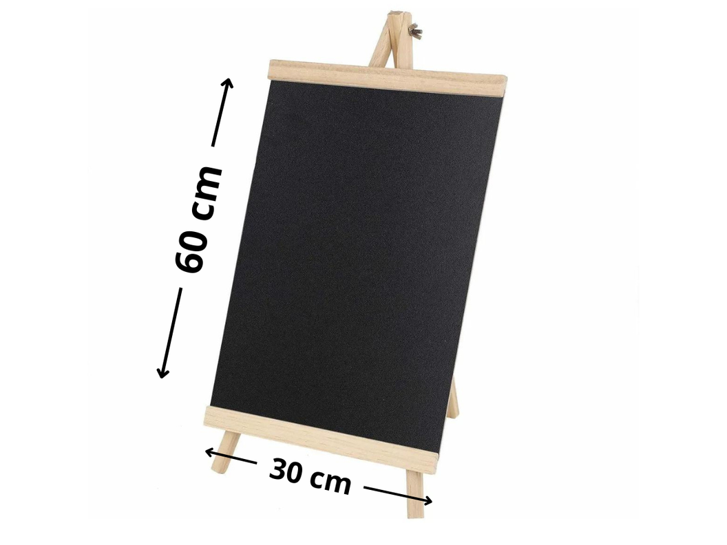 Pizarra Negra De Tiza 30x60cm Con Marco De Madera Publicidad-1