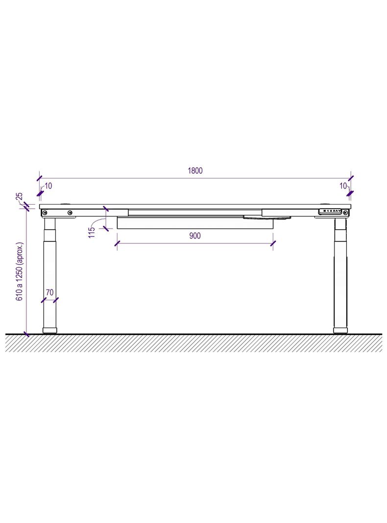 Escritorio Eléctrico Standing Desk 180x60cm AE-5