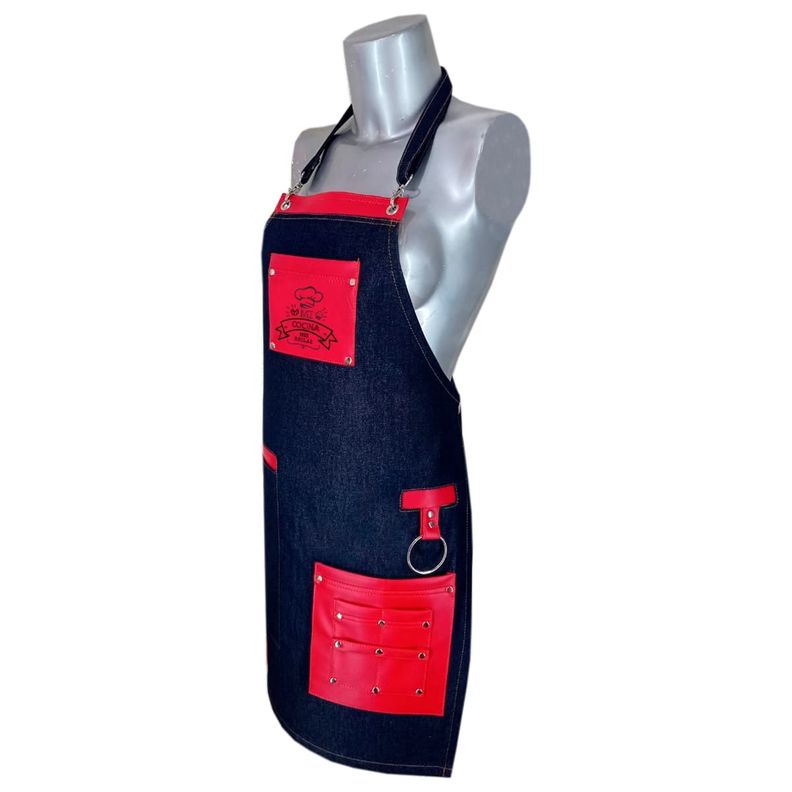Pechera Delantal Mi Cocina Mis Reglas Rojo D2-3