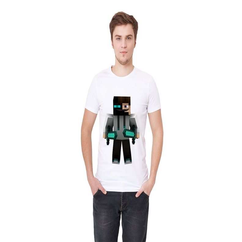 Polera Manga Corta Infantil Minecraft D5-0