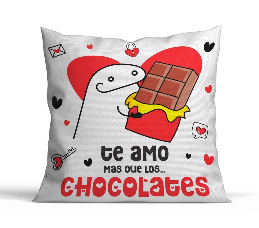 Cojín Flork Te amo más que los Chocolates - San Valentin D9-0