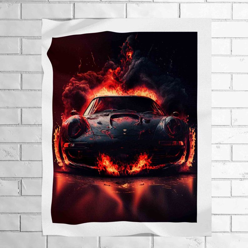 Tela Impermeable Estampada Carros D40 50cm x 70cm-0