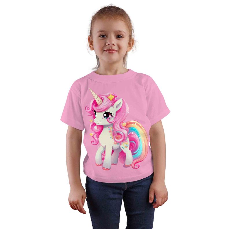 Polera Rosada Unicornio D9-0