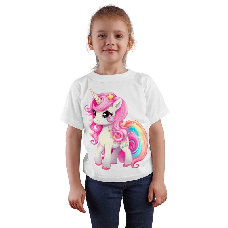 Polera Blanca Unicornio D9-0