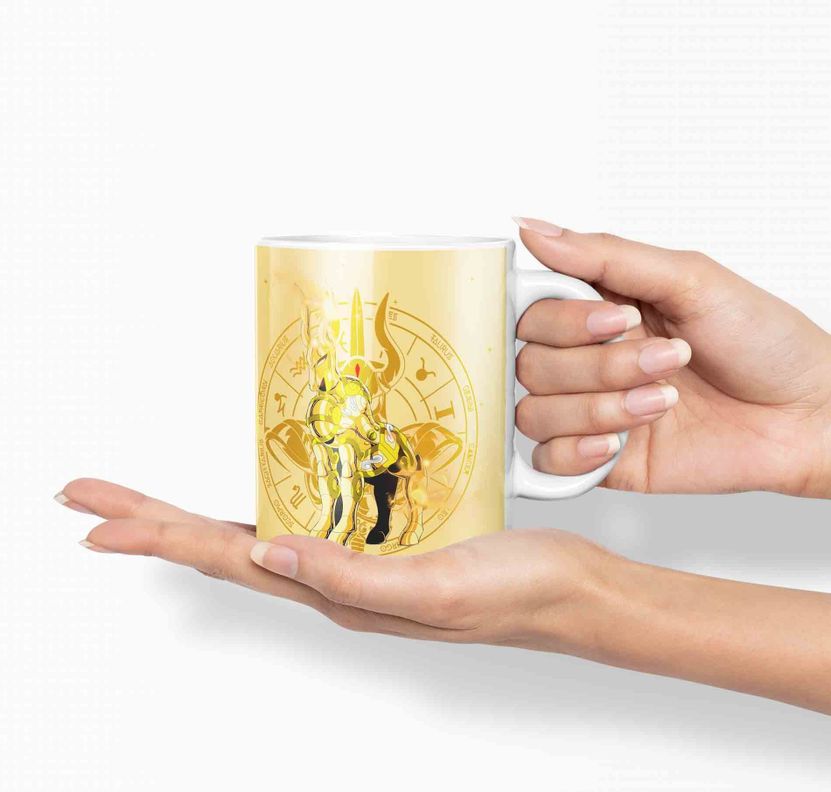 Taza Caballero del Zodiaco - Capricornio Dorado D8 (320ml)-1