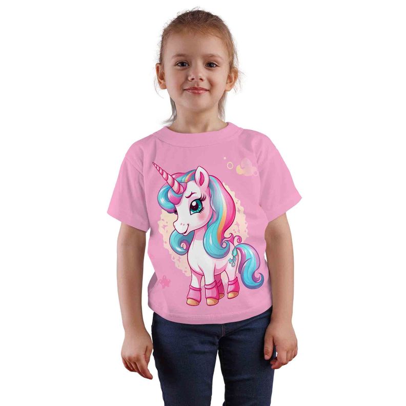 Polera Rosada Unicornio D11-0