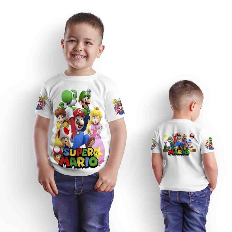 Polera Juvenil Super Mario Bros D9-1