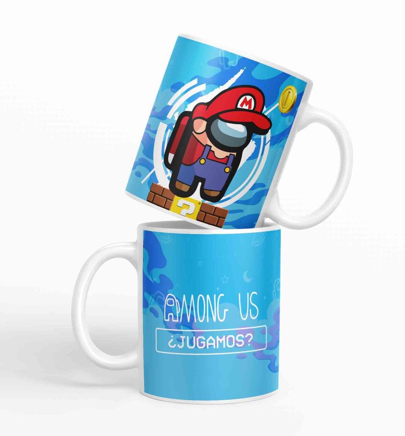 Taza Among Us Mario Bros D16 (320ml)-1