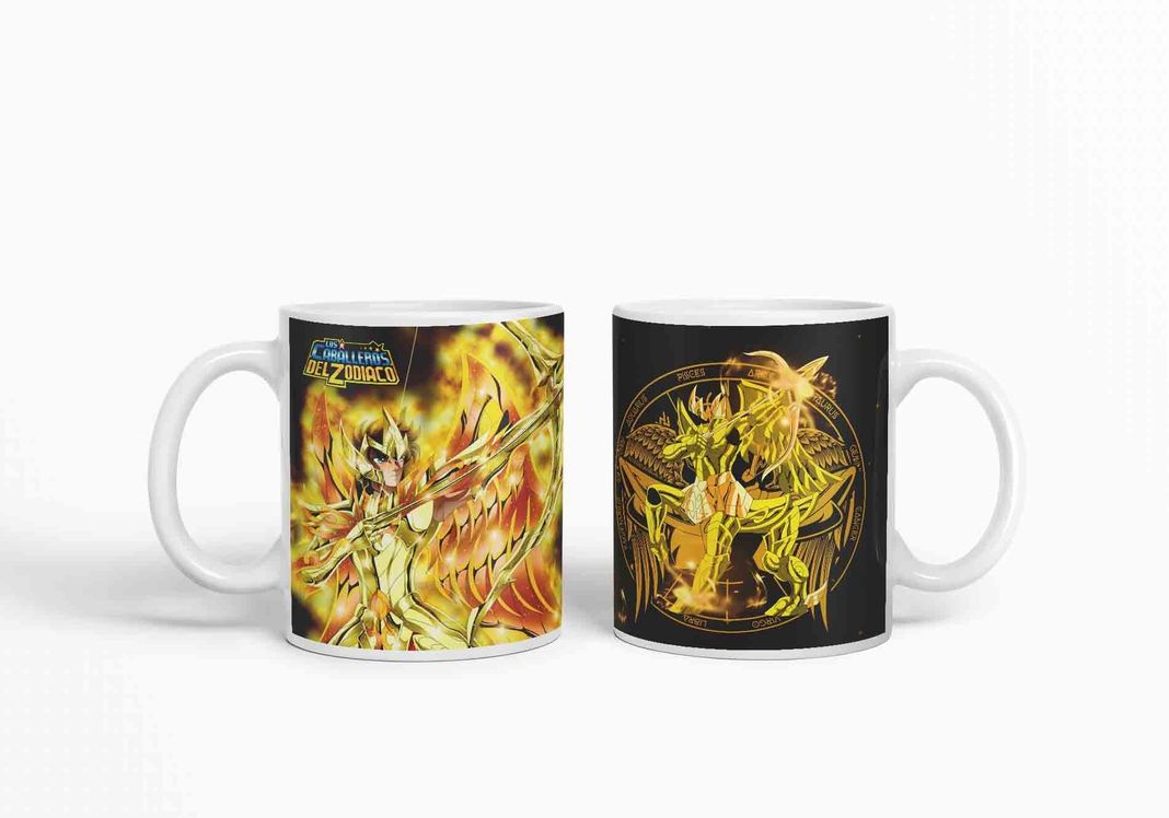 Taza Caballero del Zodiaco - sagitario negro D25 (320ml)-1