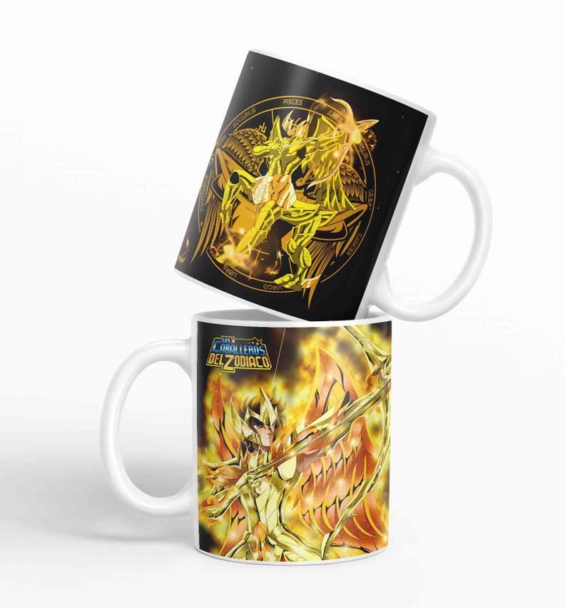 Taza Caballero del Zodiaco - sagitario negro D25 (320ml)-0