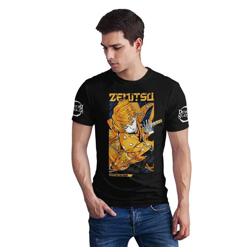 Polera Anime Zenitzu Demon Slayer / Kimetsu no Yaiba D14-0