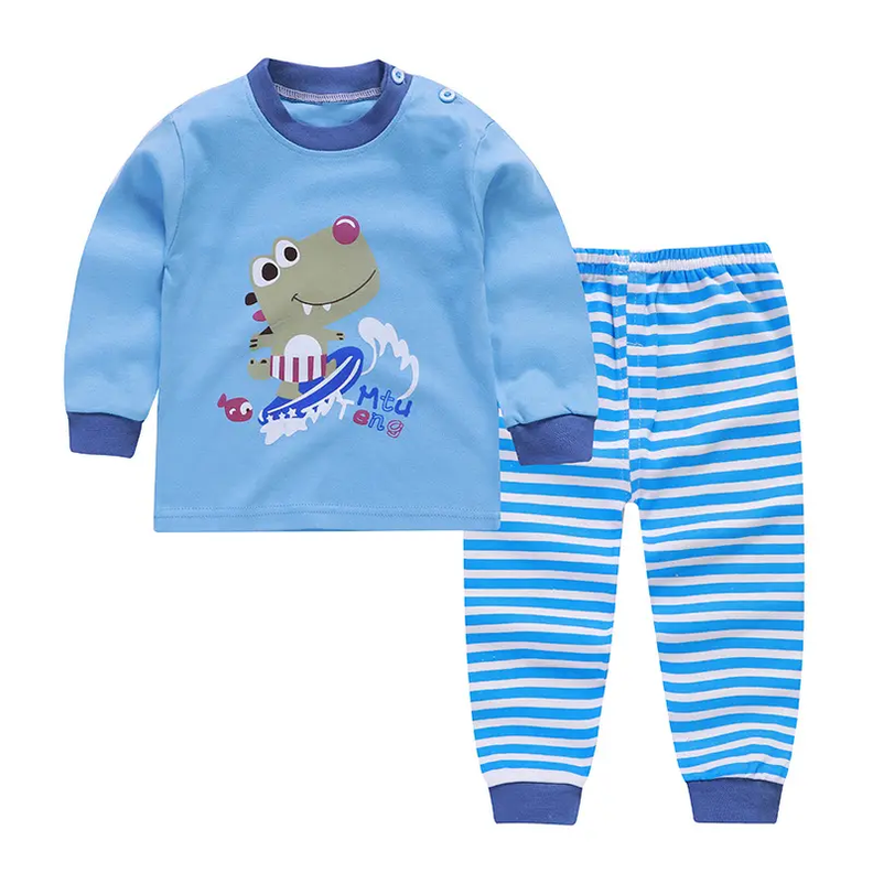 Pijama Dinoaurio Para Niños Y Bebés 100% Algodón-0