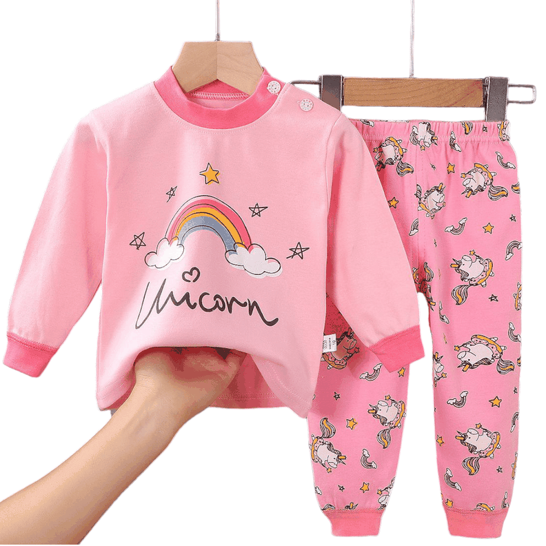 Pijama de Arcoiris Para Niñas Y Bebés 100% Algodón-0