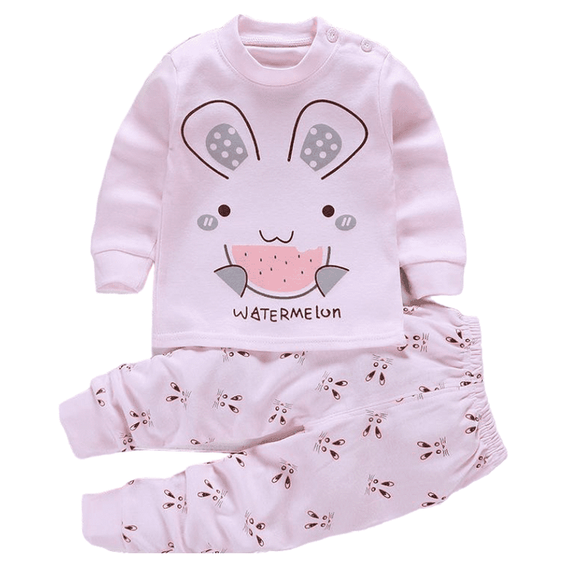 Pijama Conejita con Sandia para Niñas Y Bebés 100% Algodón Hipoalergénico-0