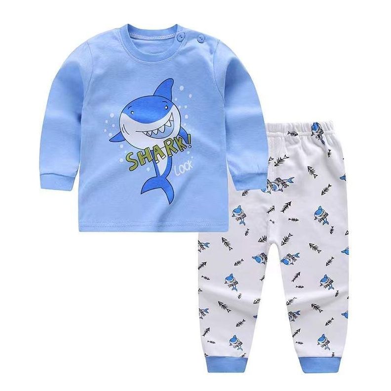 Pijama Tiburoncito Para Niños Y Bebés 100% Algodón Hipoalergénico-0