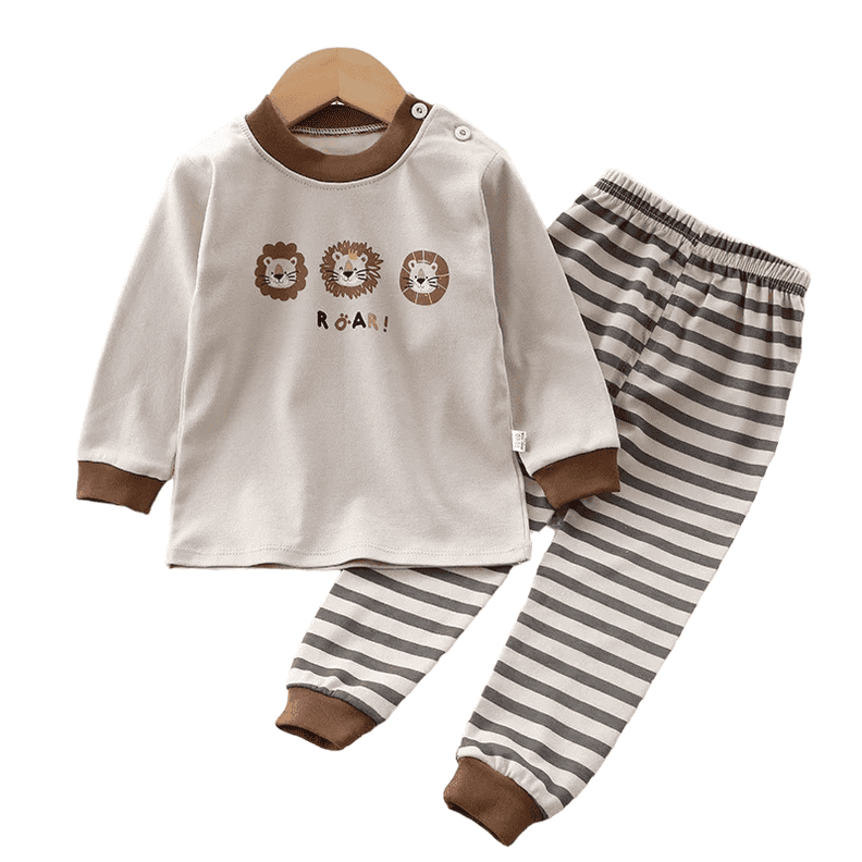 Pijama de Leoncitos Para Niños Y Bebés 100% Algodón Hipoalergénico-0