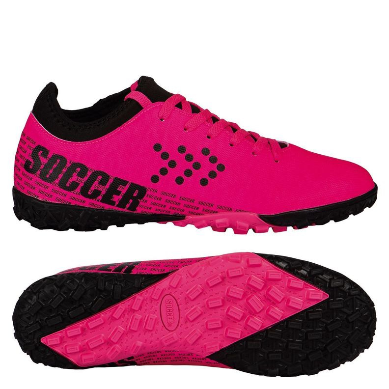 Zapato Baby Fútbol Color Fucsia black-2