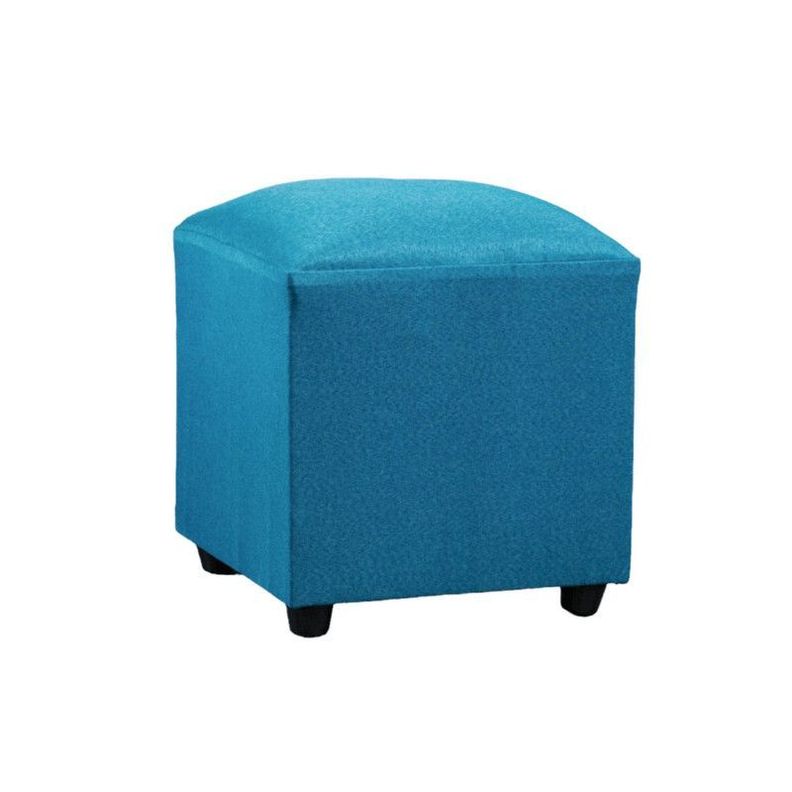 Puff Cubo Lino Turquesa-0