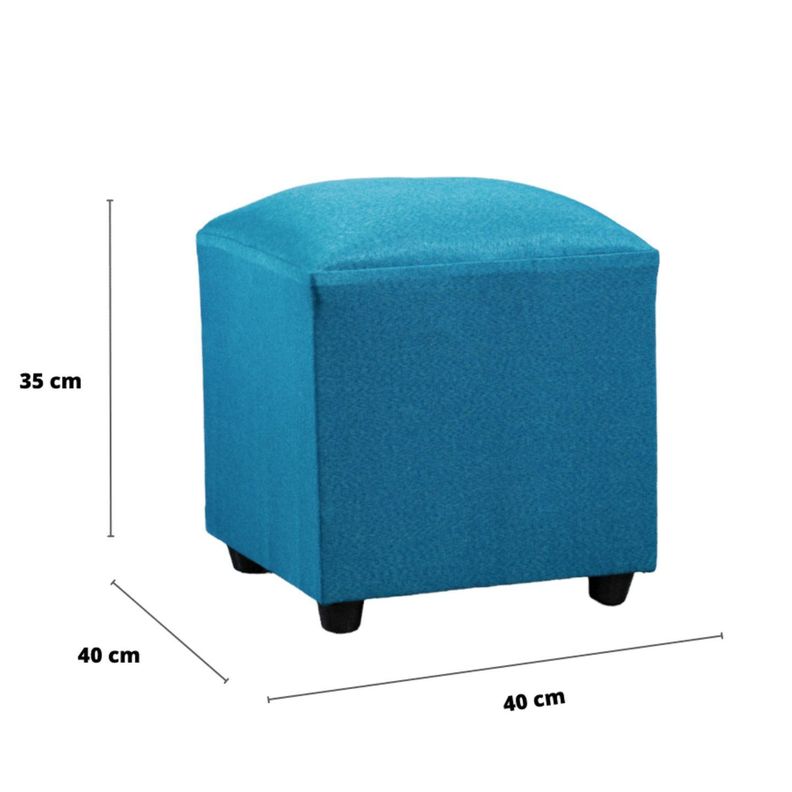 Puff Cubo Lino Turquesa-1