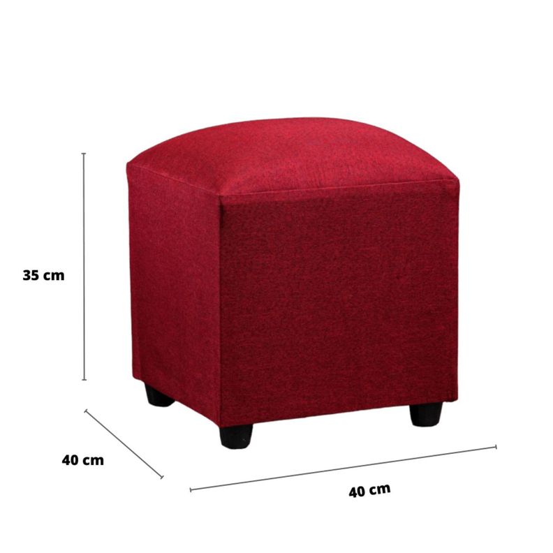 Puff Cubo Linoo Burdeo-1