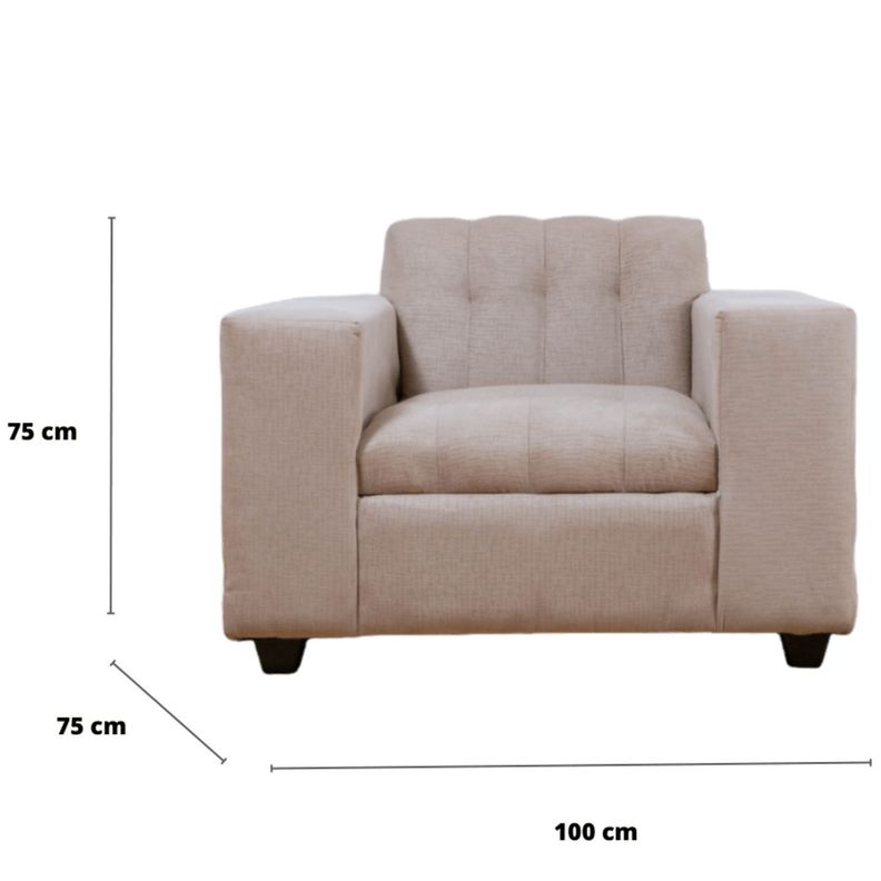Sofá Lino Beige 1 Cuerpo-1