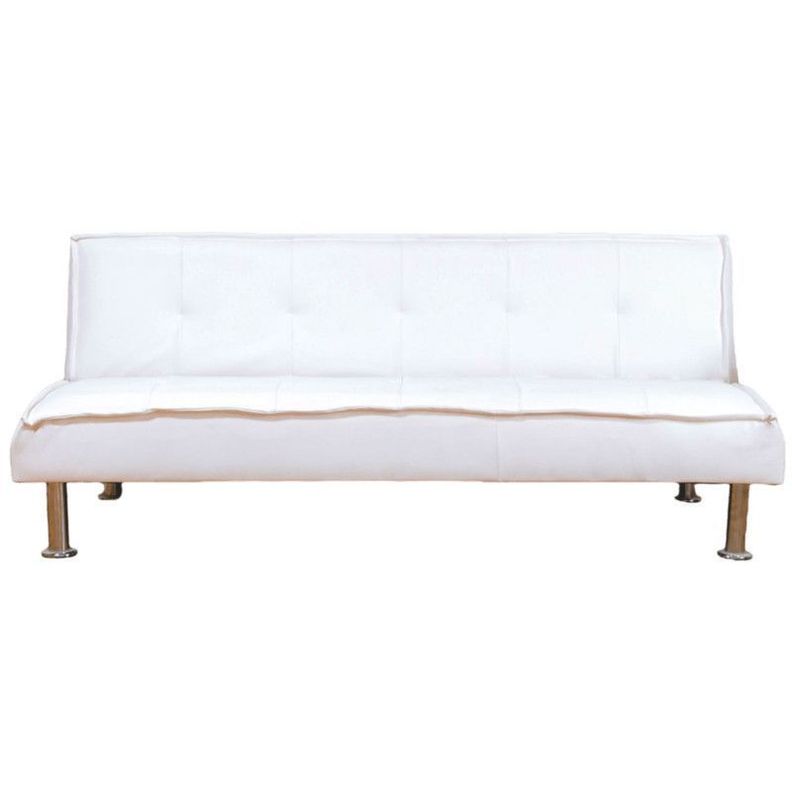 Futón Ecocuero Dos cuerpos Blanco-1