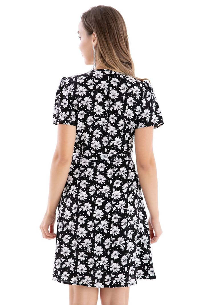 Vestido Flores Lazo Negro Nicopoly-2