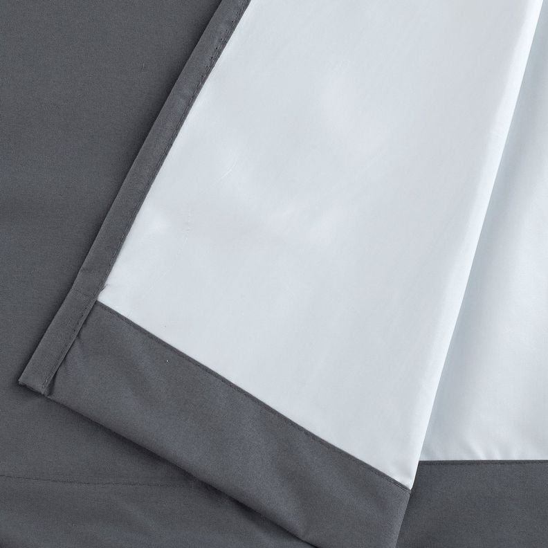 Pack 2 Cortina Tradicional 100% Blackout Gris Oscuro-2