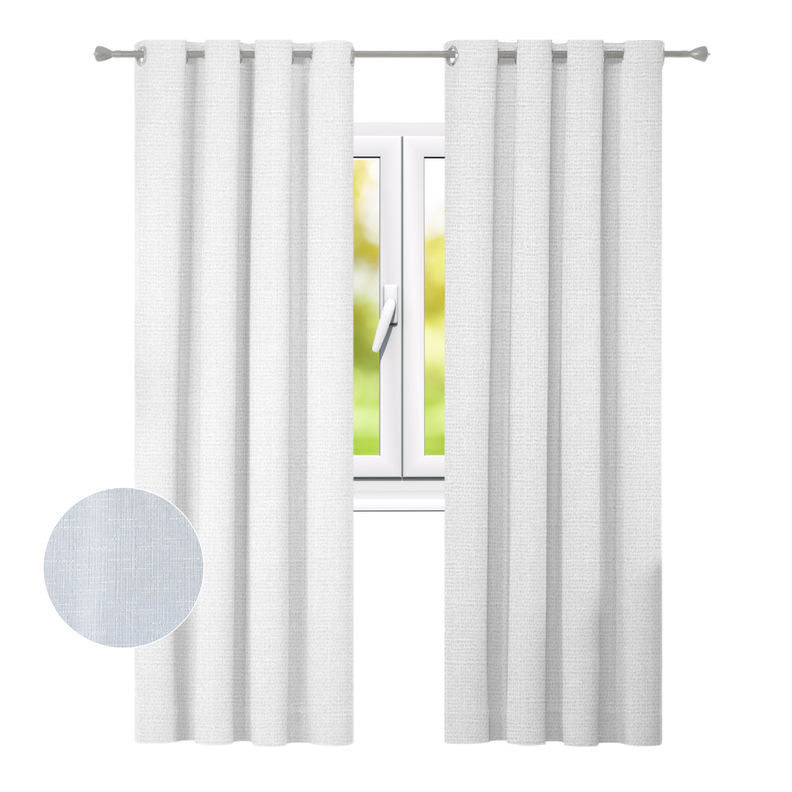 Pack 2 Cortina Jacquard Tradicional 140x225cm Blanco-0