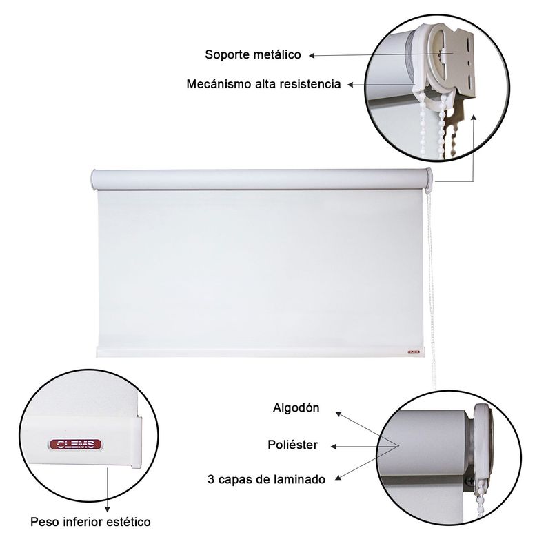 Cortina Roller Blackout 165X220-3