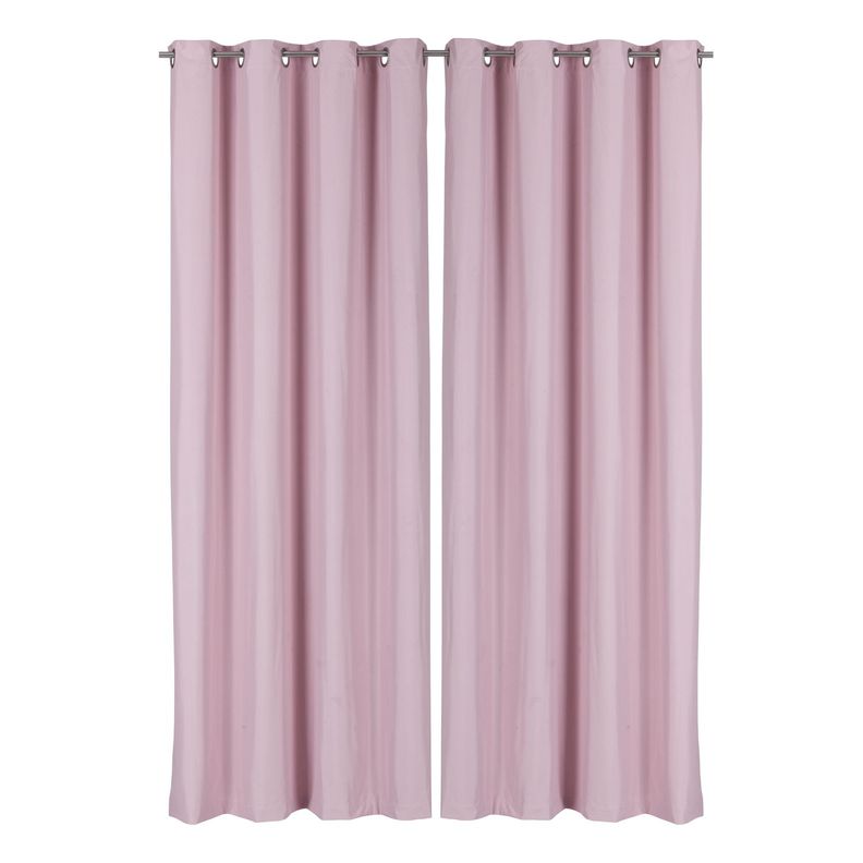 Pack 2 Cortina Tradicional 100% Blackout Rosa-0