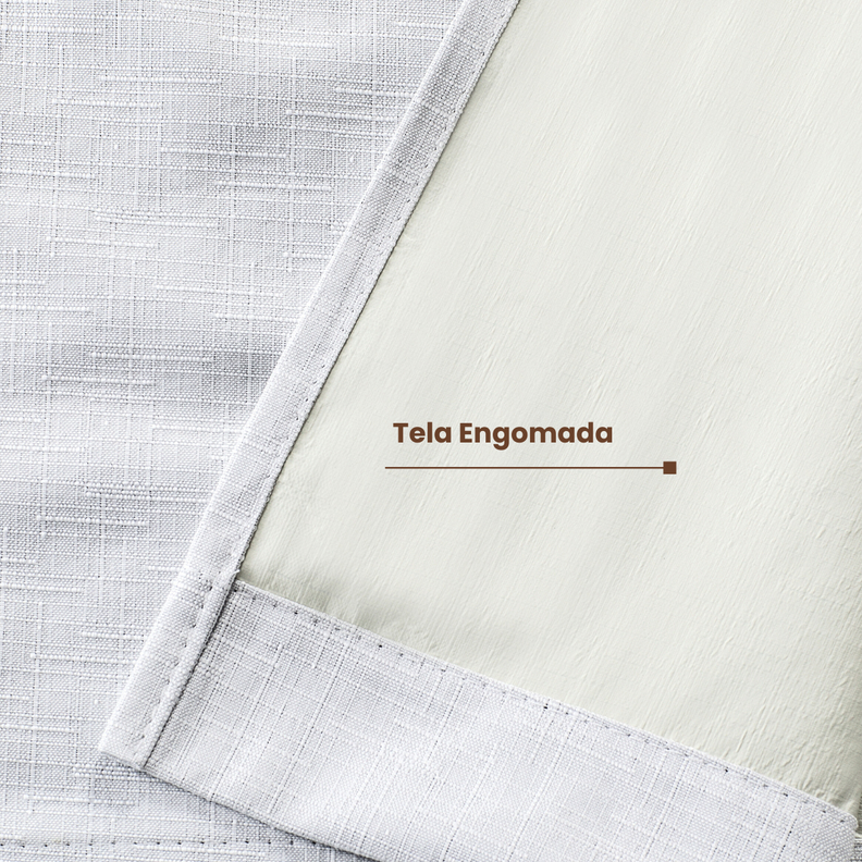 Cortina Jacquard Tradicional 140x225cm Blanco-2